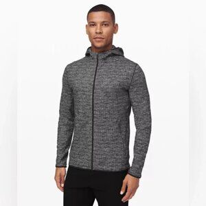 Lululemon Men M Surge Warm Full Zip Hoodie Jacket Heathered Black M4886S